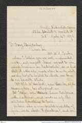 Nachlass Franz Steindachner, Brief von W. N. Lockington an Franz Steindachner (14.07.1876), Inv.Nr. 307.01, Seite 1